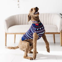 Baby Kids Bamboo Pajamas — Deer Santa Dog Sweater — Image 1