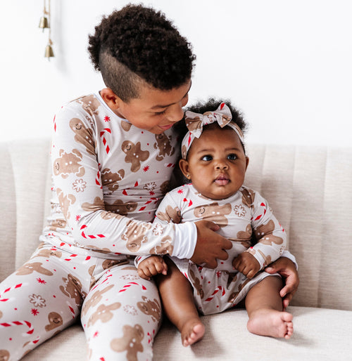 Baby Kids Bamboo Pajamas — Baking Spirits Bright Ruffle Dress — Image 22