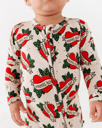 Baby Kids Bamboo Pajamas — Mama's Boy Footie — Image 1