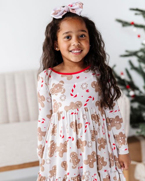 Baby Kids Bamboo Pajamas — Baking Spirits Bright Girls Dress — Image 1