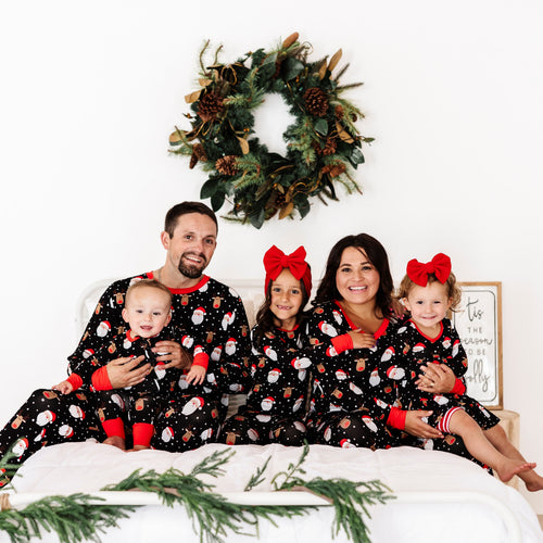 Baby Kids Bamboo Pajamas — Snow Ho Ho Girls Dress and Shorts Set — Image 2