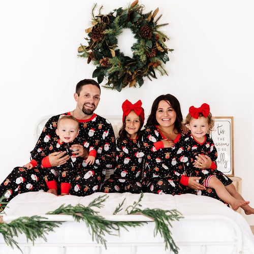 Baby Kids Bamboo Pajamas — Snow Ho Ho Women's Long Sleeve V-Neck Shirt — Image 14