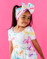 Baby Kids Bamboo Pajamas — You Bow Me Away Biggie Bow — Image 1
