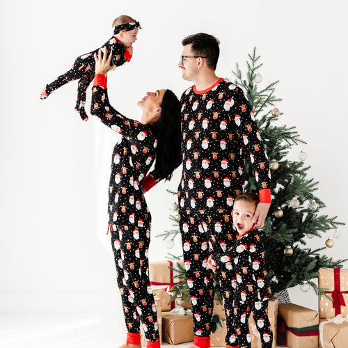 Baby Kids Bamboo Pajamas — Snow Ho Ho Men's Shirt — Image 15