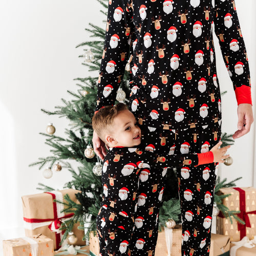 Baby Kids Bamboo Pajamas — Snow Ho Ho Men's Shirt — Image 21