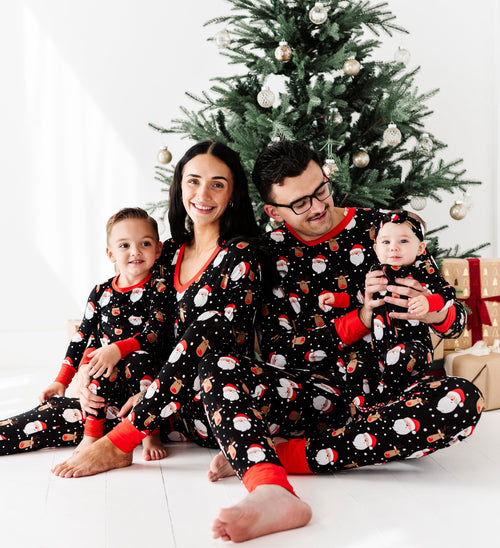 Baby Kids Bamboo Pajamas — Snow Ho Ho Men's Shirt — Image 14