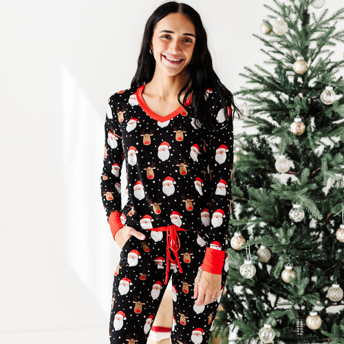 Baby Kids Bamboo Pajamas — Snow Ho Ho Women's Pants — Image 16
