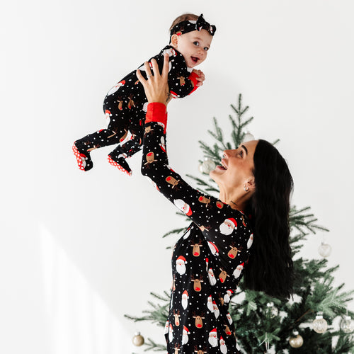 Baby Kids Bamboo Pajamas — Snow Ho Ho Women's Pants — Image 17