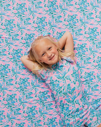 Baby Kids Bamboo Pajamas — Botanically Speaking Ruffle Bum Bum Blanket — Image 1