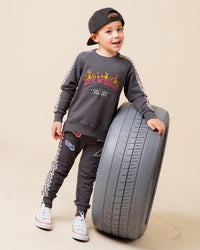 Baby Kids Bamboo Pajamas — Hot Wheels™ Final Lap Jogger Set — Image 1