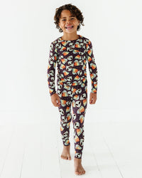 Baby Kids Bamboo Pajamas — Cosmic in Peace Two-Piece Pajama Set — Image 1