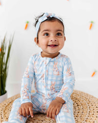 Baby Kids Bamboo Pajamas — Cottontail Cutie Convertible Romper — Image 1