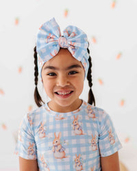 Baby Kids Bamboo Pajamas — Cottontail Cutie Biggie Bow — Image 1