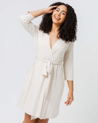 Baby Kids Bamboo Pajamas — Cream Puff Women's Robe — Image 1