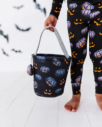 Baby Kids Bamboo Pajamas — Creepin' It Real Halloween Reversible Treat Basket — Image 1
