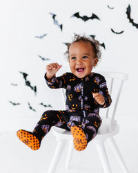 Baby Kids Bamboo Pajamas — Creepin' it Real Footie — Image 1