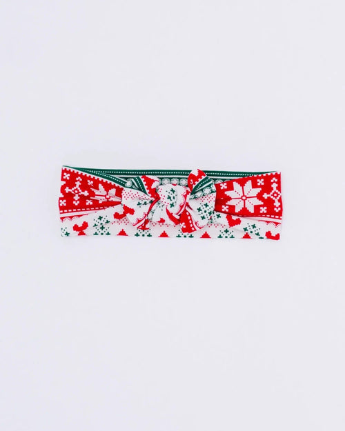 Baby Kids Bamboo Pajamas — Up To Snow Good Headwrap — Image 2