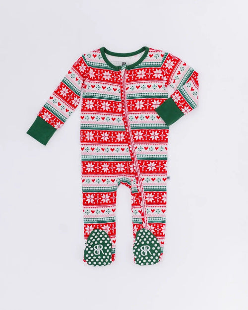 Baby Kids Bamboo Pajamas — Up To Snow Good Footie — Image 4