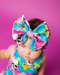 Baby Kids Bamboo Pajamas — Dead Serious Biggie Bow — Image 1