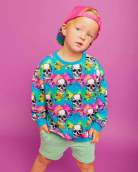 Baby Kids Bamboo Pajamas — Dead Serious Crew Neck Sweatshirt — Image 1