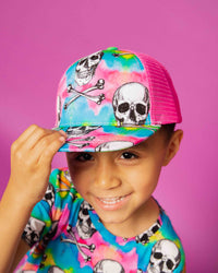 Baby Kids Bamboo Pajamas — Dead Serious Hat — Image 1