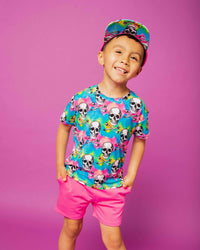 Baby Kids Bamboo Pajamas — Dead Serious Short Sleeve T-Shirt & Shorts Set — Image 1