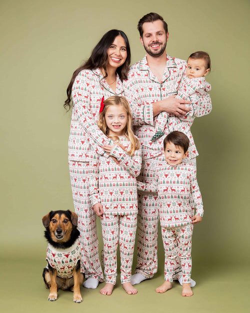 Baby Kids Bamboo Pajamas — Deer to Dream Women's Long Sleeve Collar Shirt & Pants Pajama Set — Image 2