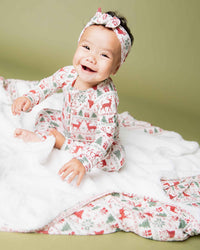 Baby Kids Bamboo Pajamas — Deer to Dream Bum Bum Blanket- Plush — Image 1