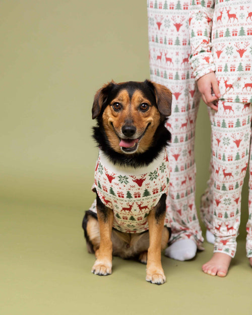 Baby Kids Bamboo Pajamas — Deer to Dream Dog Sweater — Image 4
