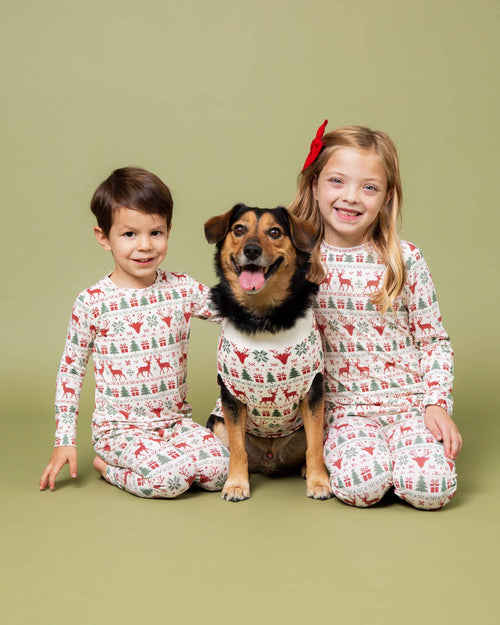 Baby Kids Bamboo Pajamas — Deer to Dream Dog Sweater — Image 6