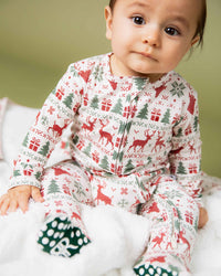 Baby Kids Bamboo Pajamas — Deer to Dream Footie — Image 1