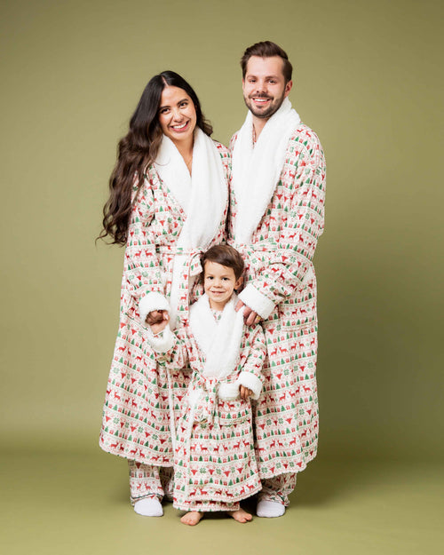 Baby Kids Bamboo Pajamas — Deer to Dream Kids Plush Robe — Image 6