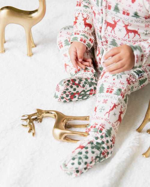 Baby Kids Bamboo Pajamas — Deer to Dream Convertible Romper — Image 4