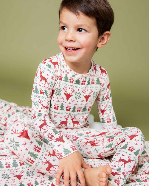 Baby Kids Bamboo Pajamas — Deer to Dream Long Sleeve Pajama Set — Image 6