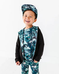 Baby Kids Bamboo Pajamas — Dem Dragons Reversible Jacket — Image 1