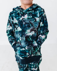 Baby Kids Bamboo Pajamas — Dem Dragons Hooded Jogger Set — Image 1