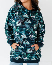Baby Kids Bamboo Pajamas — Dem Dragons Unisex Adult Hoodie — Image 1