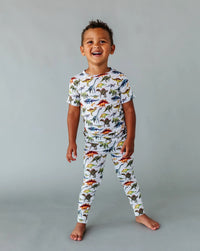 Baby Kids Bamboo Pajamas — Dinomite Two-Piece Pajama Set — Image 1