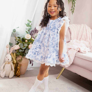 Baby Kids Bamboo Pajamas — Hoppy You're Hare Bow Dress — Image 1