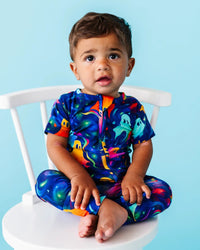 Baby Kids Bamboo Pajamas — Drop It Like It's Haunt Romper — Image 1