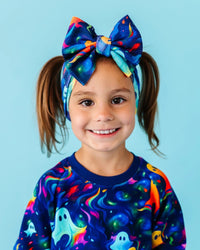 Baby Kids Bamboo Pajamas — Drop It Like It's Haunt Biggie Bow — Image 1