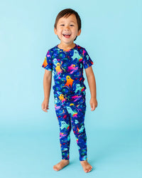 Baby Kids Bamboo Pajamas — Drop It Like It's Haunt Short Sleeve Pajama Set — Image 1