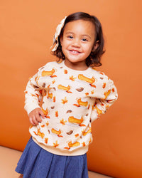 Baby Kids Bamboo Pajamas — Easy As Pie Crew Neck Sweatshirt — Image 1
