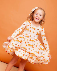 Baby Kids Bamboo Pajamas — Easy As Pie Long Sleeve Dress & Shorts Set — Image 1