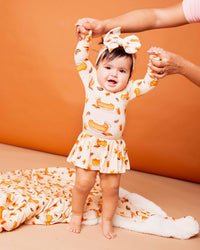 Baby Kids Bamboo Pajamas — Easy As Pie Long Sleeve Ruffle Dress — Image 1
