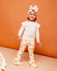Baby Kids Bamboo Pajamas — Easy As Pie Long Sleeve Top & Bell Bottoms Set — Image 1