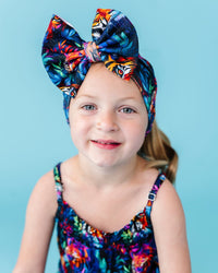 Baby Kids Bamboo Pajamas — Easy Tiger Biggie Bow — Image 1
