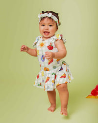 Baby Kids Bamboo Pajamas — The Very Hungry Caterpillar™ Cap Sleeve Ruffle Dress — Image 1