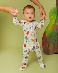 Baby Kids Bamboo Pajamas — The Very Hungry Caterpillar™ Convertible Romper — Image 1