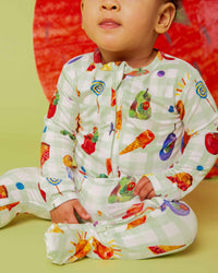 Baby Kids Bamboo Pajamas — The Very Hungry Caterpillar™ Footie — Image 1